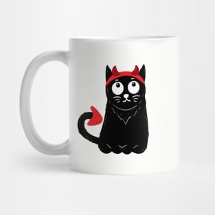 Halloween Black Cat Demon Mug